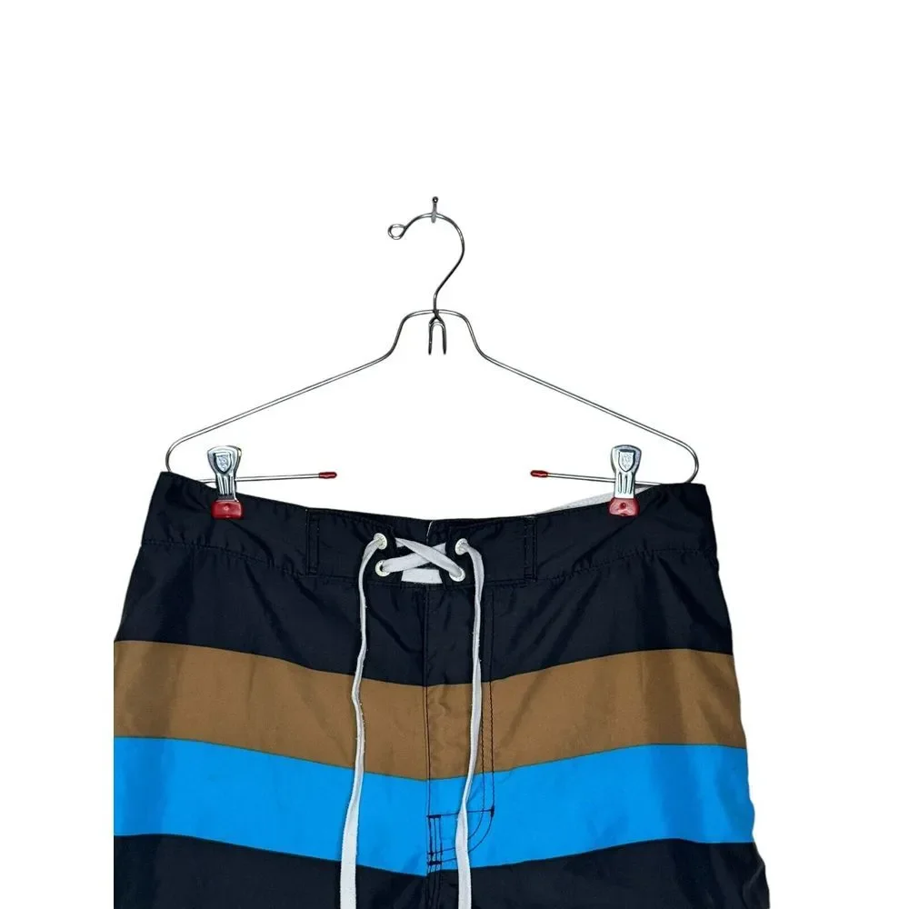 American Eagle Outfitters Men's Board Shorts Swim Trunks Drawstring Stripe Sz.30